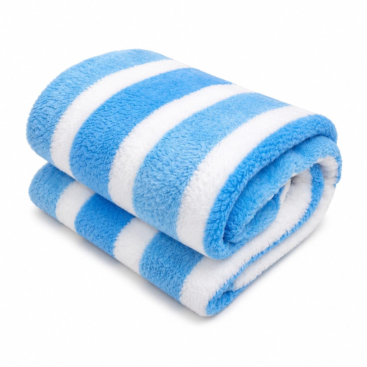 Ultra Soft Microfiber Bath Towel 70 x 140 cm | Quick Dry & Highly Absorbent | Premium Lightweight Large Bath Towel for Men & Women | Blue & White Striped | Super Soft Bathroom, Gym & Travel Towel-image-24
