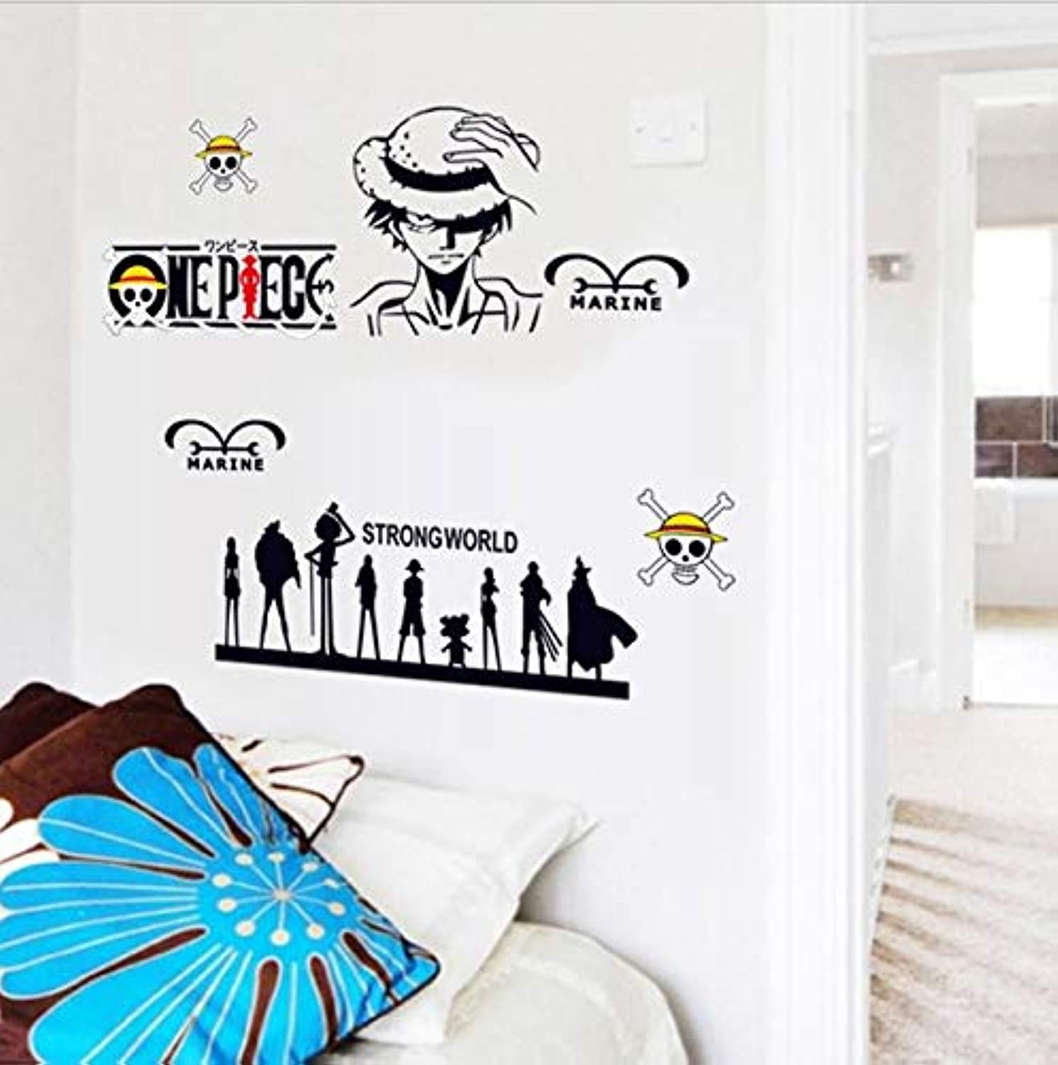 Children Cartoon Wall Decals Removable Decals One Piece Wall Stickers