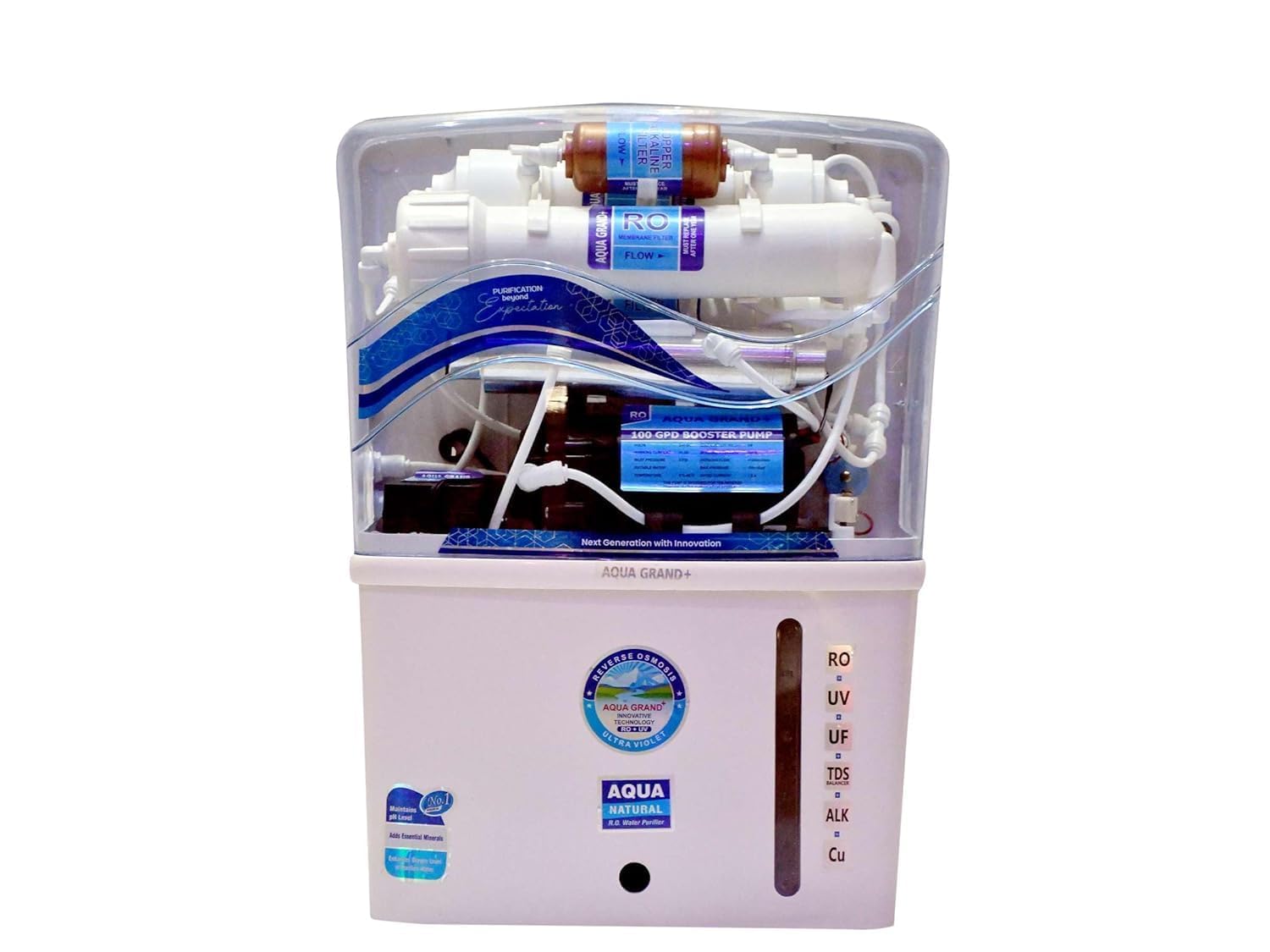 I World AQUA GRAND Plus Water Purifier | RO+UV+UF+TDS+Alkaline+Copper | 12L Storage | High TDS Removal | Retains Essential Minerals | Auto Shut-Off | Transparent Design | Free Installation In Jaipur-image-15