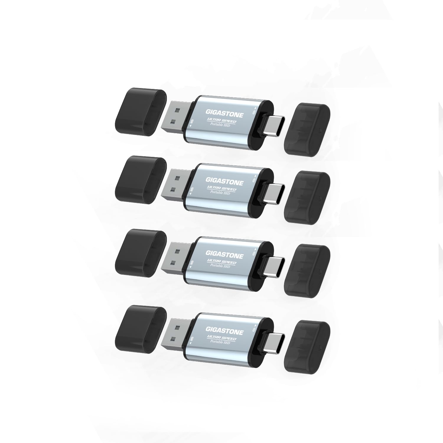 Gigastone Duo Go USB-A+C 512GB (4-Pack) Dual External Portable SSD 500MB/s Glossy Surface, Supports Apple 4K 60fps ProRes HDR Video Recording USB3.2 Gen 2 for iPhone 16 PS5 Mac iPad Laptop Android-image-11