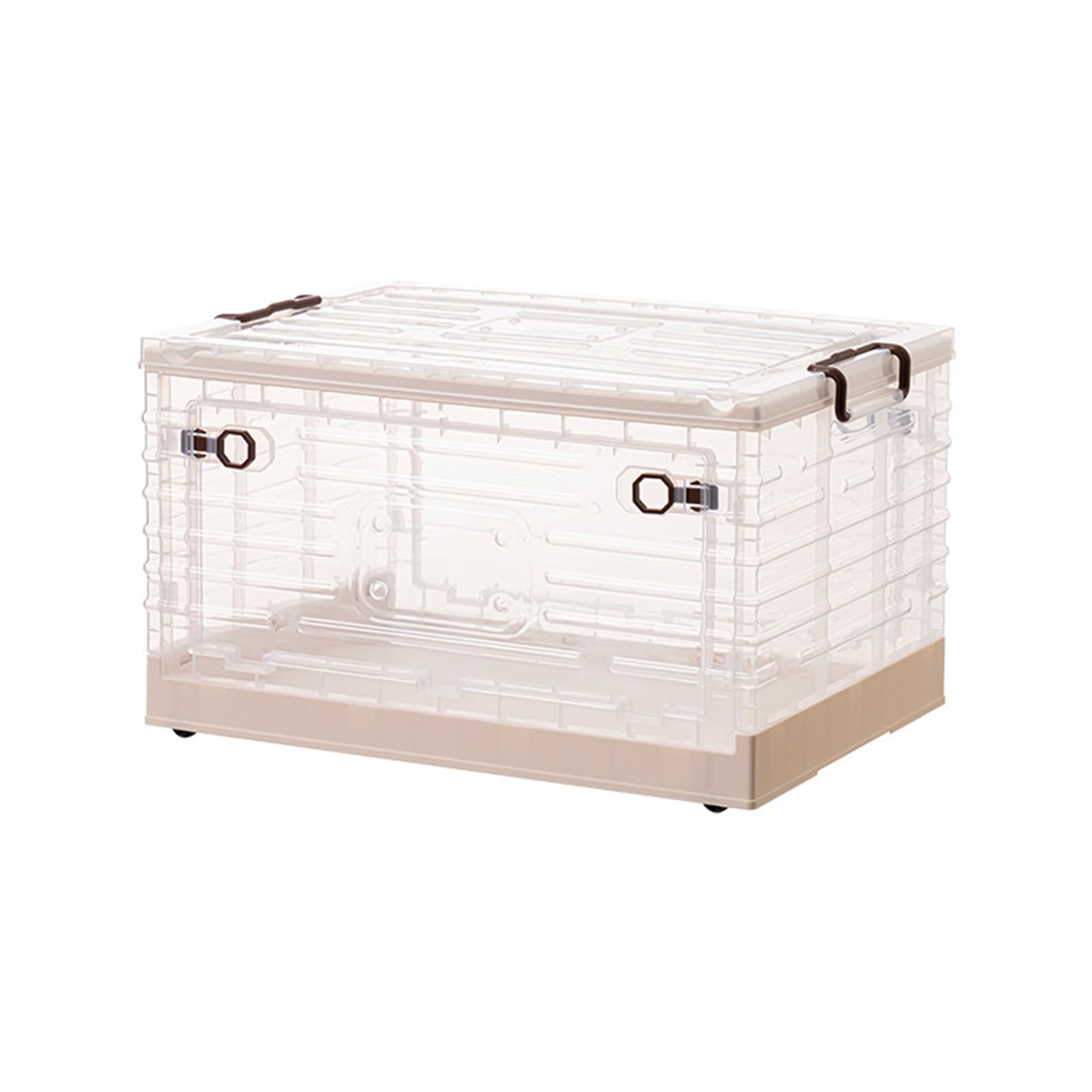 Cajas de Almacenamiento de plástico Grandes apilables con Tapa y Ruedas - Contenedores de Almacenamiento Plegables para Dormitorio, Sala de Estar y Cocina - Organizadores duraderos para una