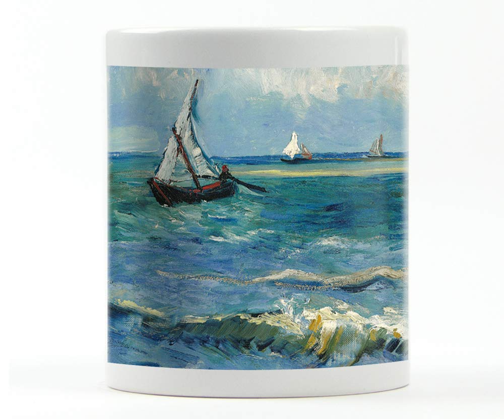 1art1 Van Gogh Fußmatte "Das Meer Bei Saintes-Maries-de-la-Mer" - Türmatte 60x40 Cm, Rutschfest, Waschbar