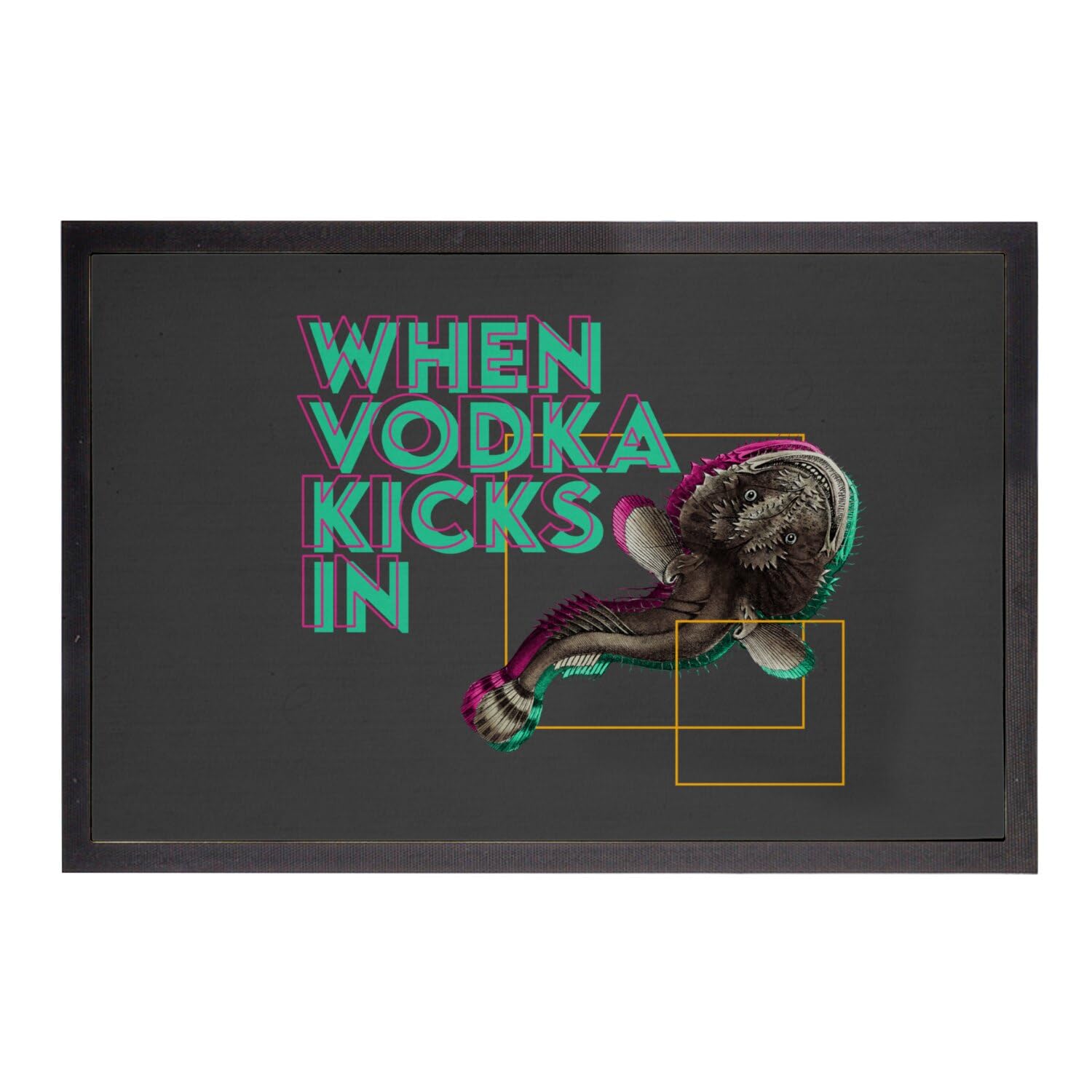 Paillasson Noir Humour Biologie Tapis Paillasson Vintage 60x40cm