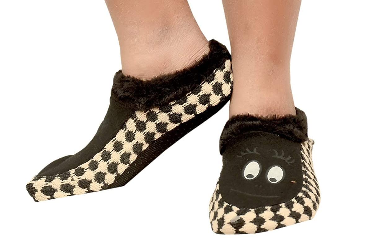 BRATS N BEAUTY® - Warm Winter Ankle Length Slipper Socks for Women's/Warm Knitted Booties Slipper Socks Warm Socks for Indoor use - Soft Rubber Sole - 1 Pair fit for Shoe Size-5 (Multi Color) - Image 5 thumbnail
