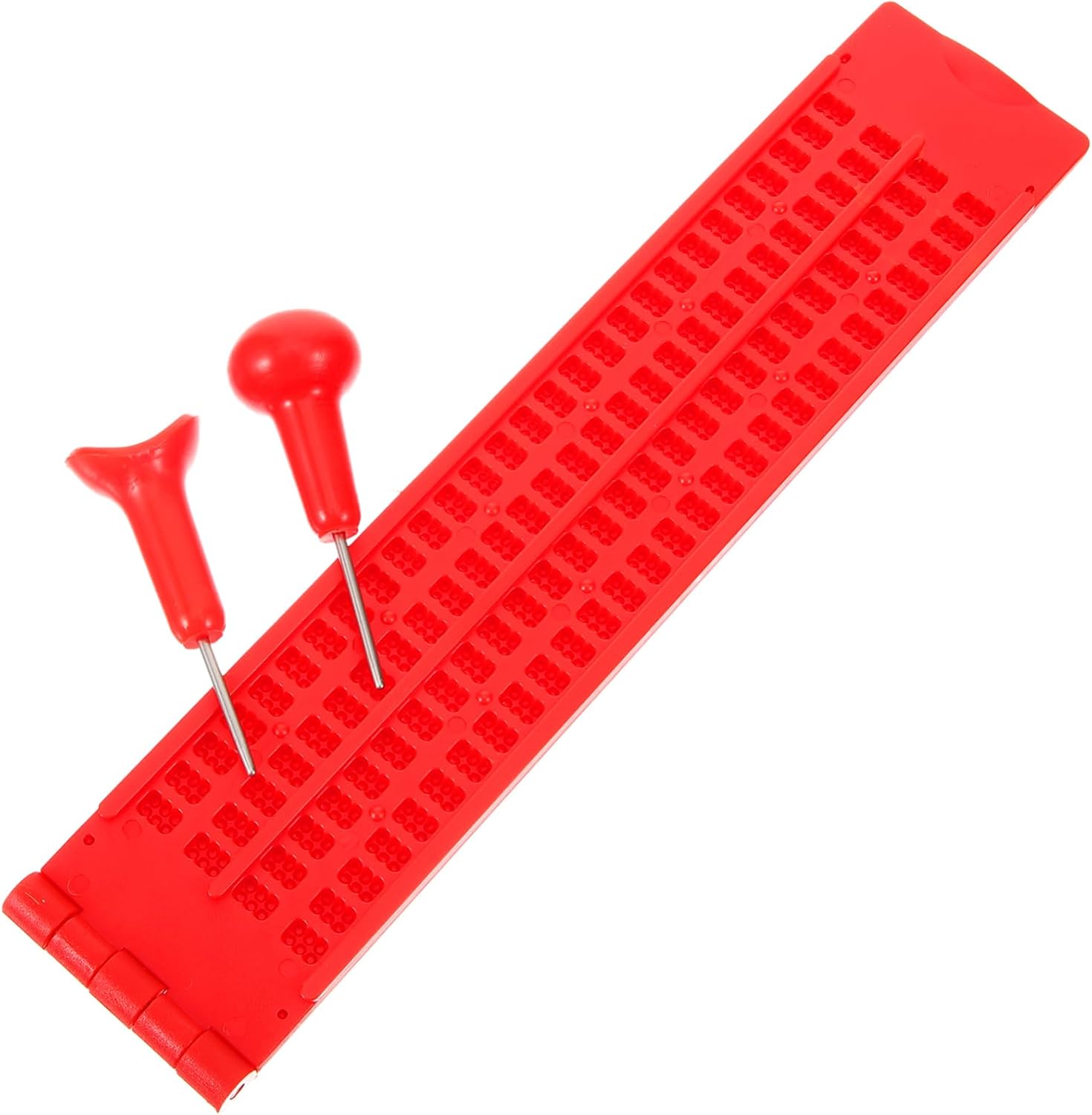 minkissy 1set Braille Writing Board Plastic Braille Kit Stylus for Blind Learning Line Educational Tool for Visually Impaired Individuals