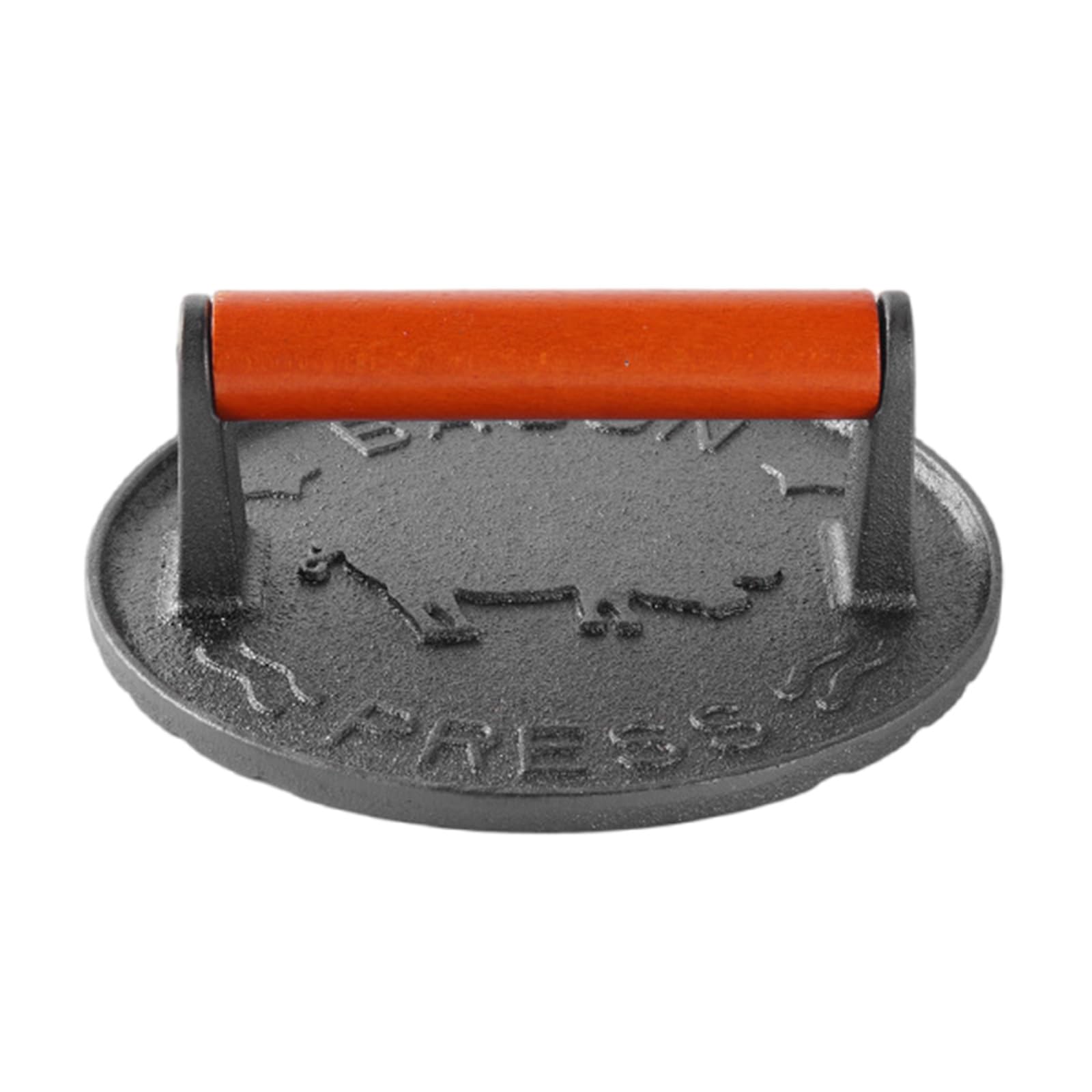 Jazuaiao Duty Cast Iron Hamburgers Press Wood Handle Patty Maker for Even Cooking Practical Burger Press