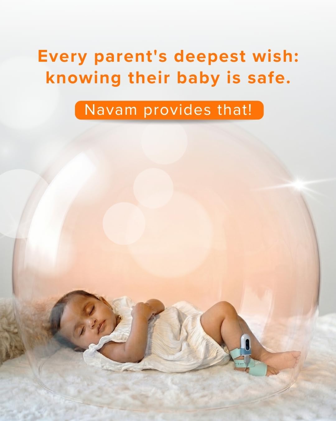 Navam Smart Baby Monitor for 0-2 Years I Bluetooth Wearable Pulse Oximeter with SpO2 Oxygen, Heart Rate. 4