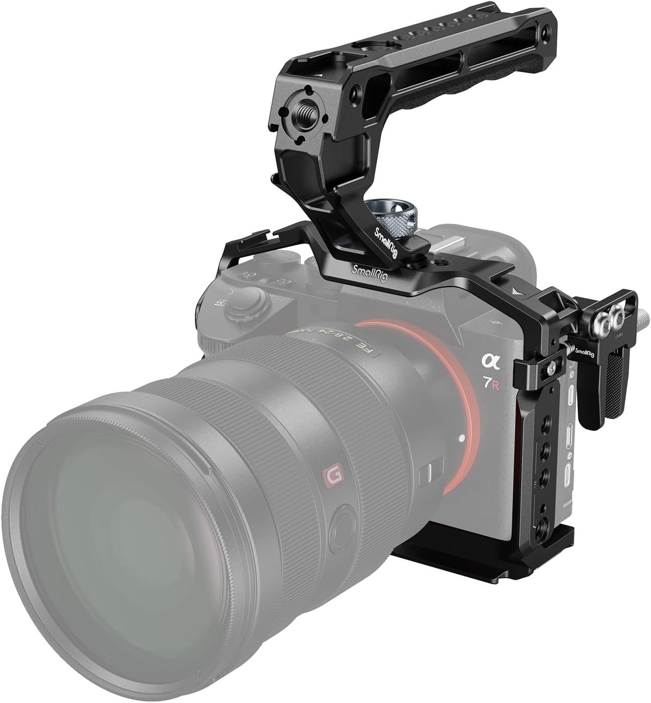 SMALLRIG A7 III / A7R III Camera Cage Kit for Sony Alpha 7 III/Alpha 7R III, Full Cage with Top Handle for ARRI and Cable Clamp, Built-in Cold Shoe and NATO Rails - 4198