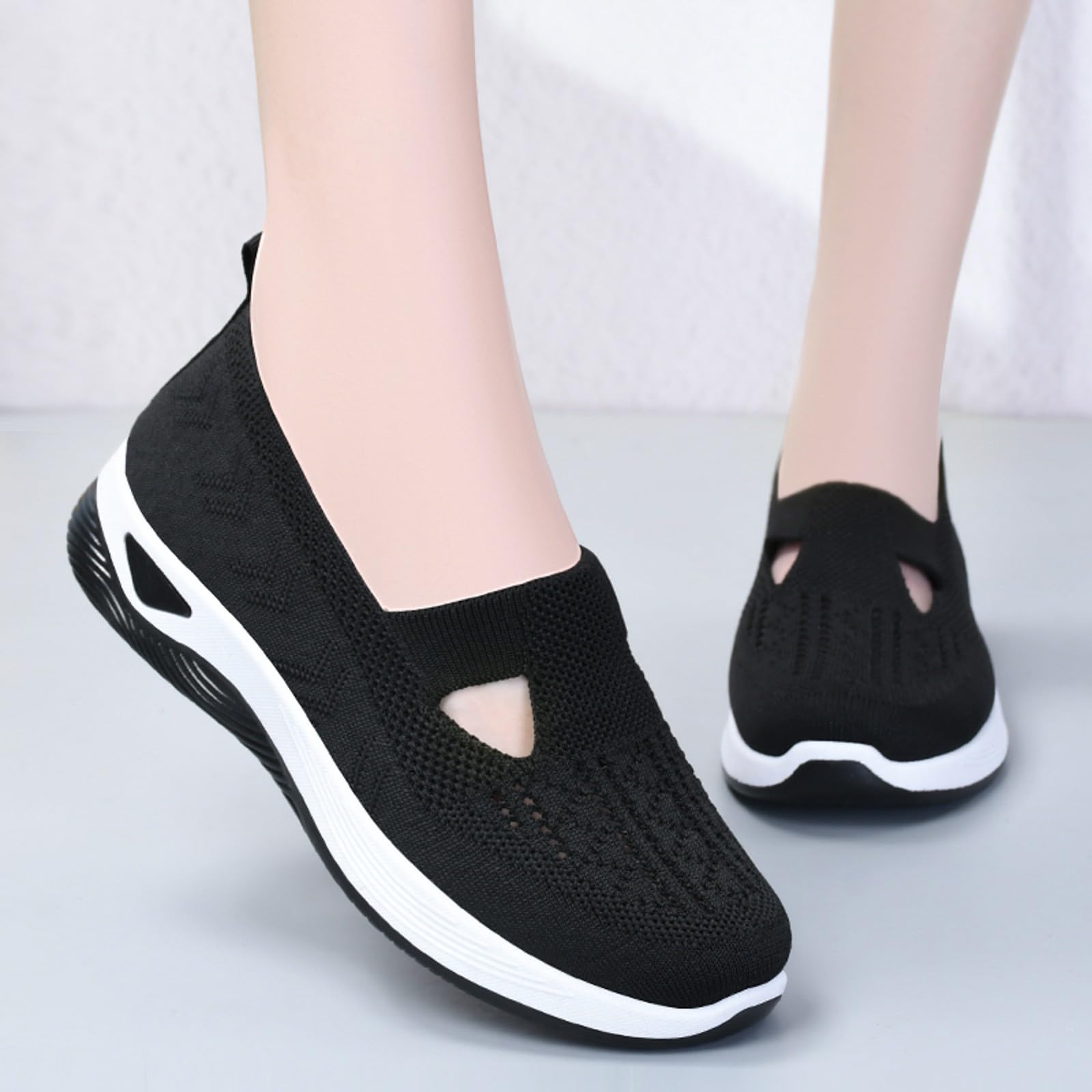 Scarpe Donna, Sneakers Estive Eleganti Scarpe Ortopediche Scarpe Da Ginnastica Donna Scarpe Da Passeggio Antiscivolo Comode Leggero Sportive Senza Lacci Donna In Mesh Running Camminare Scarpe Da Corsa