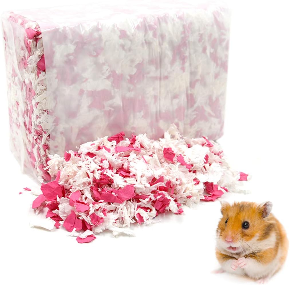 Dorakitten Small Pet Bedding Multifunctional Soft Odor Control Small Animals Bedding Hamster House Fillers for Hamster Nesting Paper Cotton