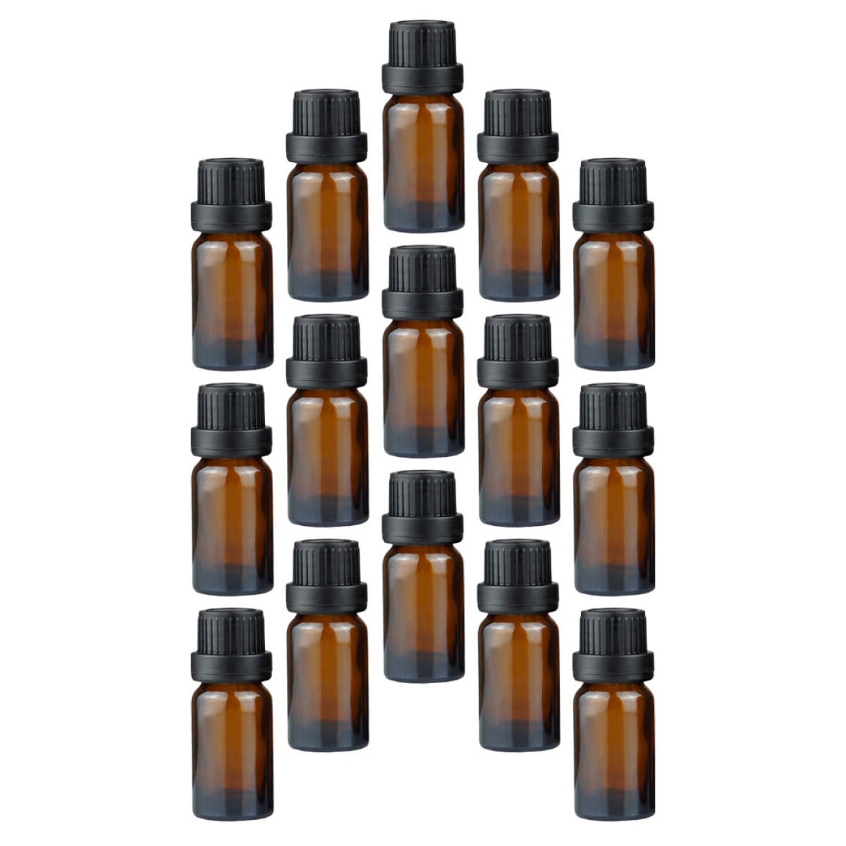 15ml Parfümflasche aus Glas, Braun, Nachfüllbar, 20 Stück | Kosmetikflasche für Unterwegs, Kleine Fläschchen zum Befüllen, für Ätherische Öle und Make Up