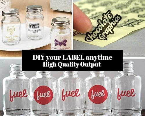 Miniatura 8 de SUMMERSTAR Papel adhesivo transparente brillante resistente al agua  Película transparente imprimible A4, hoja completa, paquete de 10 etiquetas de