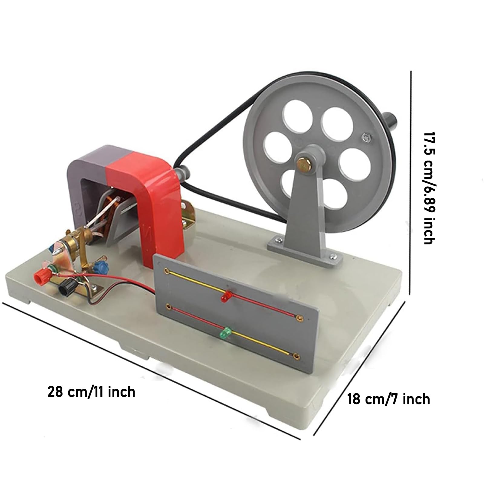 Handbetriebener Demonstrationsmotor, handgekröpfter Wechselstrom- und DC-Generator, elektromagnetisches Induktionsexperiment für Bildung und Forschung