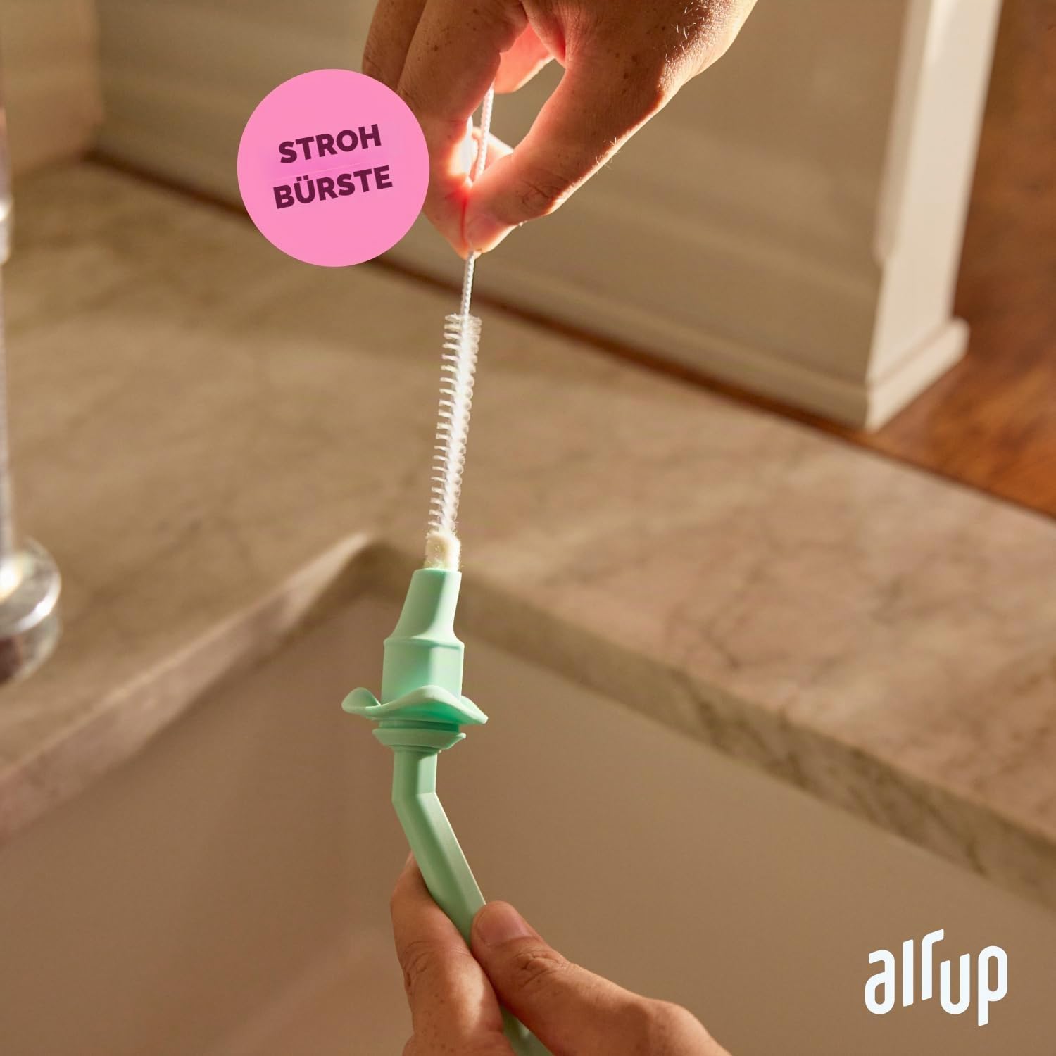air up Original Trinkflasche Twist Pro Lavender Original Starterset mit Pods in 5 Geschmacksrichtungen + Strohhalmbürste | 600ml | spülmaschinengeeignet, BPA-frei
