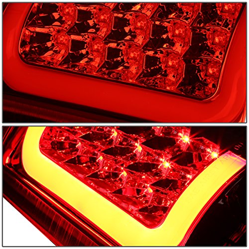 Compatible With Yukon Denali/Suburban/Tahoe Gmt800 Pair Of 3D Led Tail Brake Lights (Chrome Housing Red Lens) #TOP3