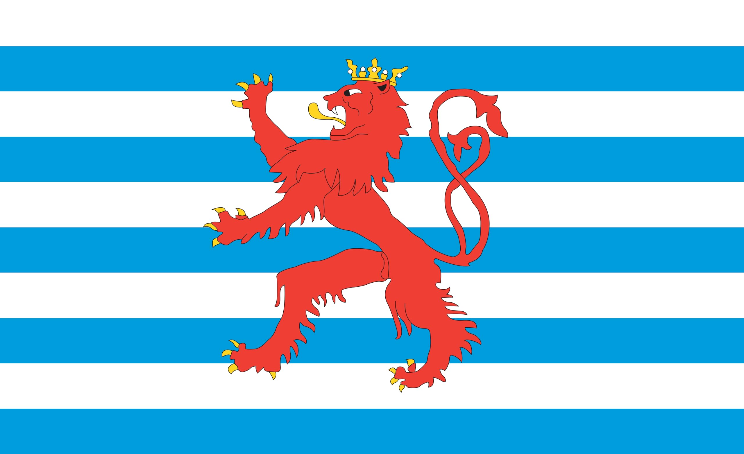 Drapeau Luxembourg marine bleu blanc lions 120 x 80 cm haute finition