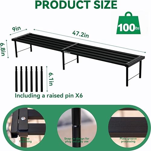 Miniatura 3 de Soporte de metal para plantas, soporte de aluminio inoxidable para macetas, estantería de exhibición resistente para patio, balcón, jardín, sala de