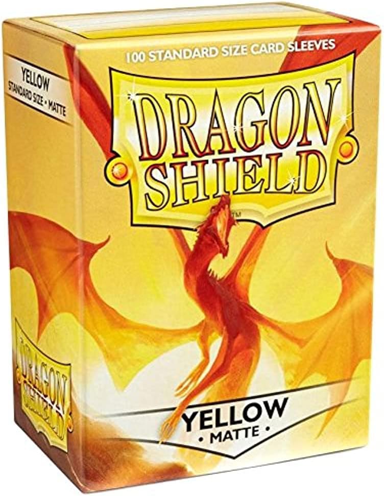 Arcane Tinmen ATM11014 Dragon Shield Card Sleeves44; Matte Yellow - 100 Count