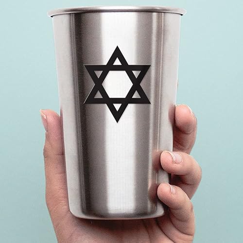 Miniatura 5 de Calcomanías de silueta de estrella David (negro) (juego de 2) calcomanías de vinilo impermeables de alta calidad para teléfono portátil, accesorio