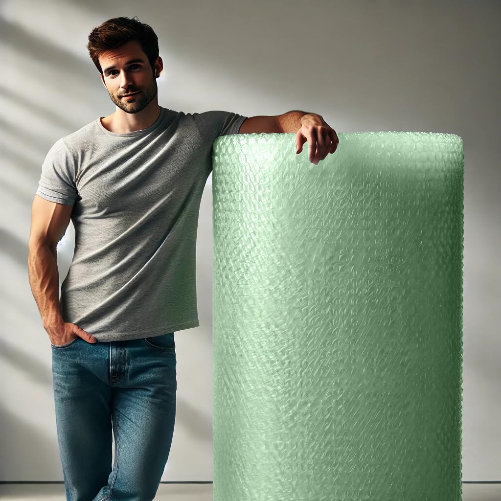 Bio-degradable Bubble Wrap - Roll of Quality Bubble Wrap for Removal Moving Packaging Storage (300mm x 100metres)