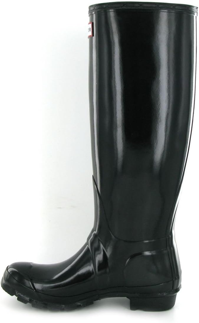 Women's Hunter Boots Original Tall Gloss Snow Rain Boots Water Boots Unisex - Black - 7