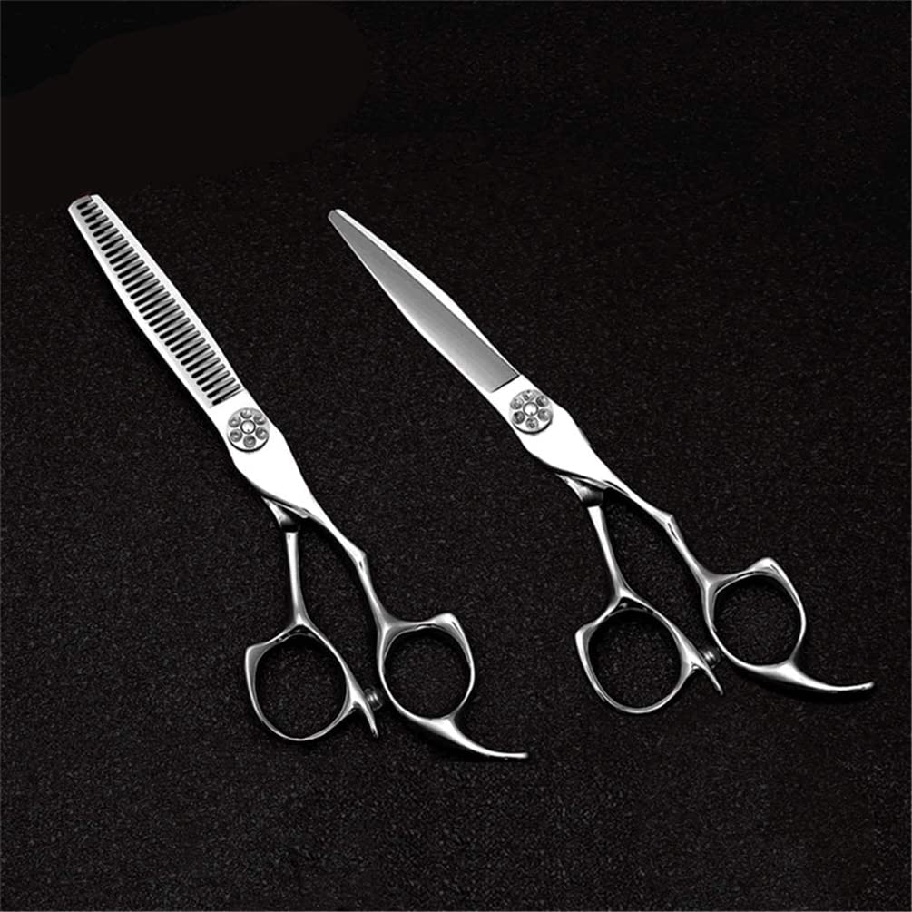 Set di cesoie per Capelli Professionali, Parrucchiere di Fascia Alta da 6,0 Pollici 440C Scissori da Barbiere affilato Inossidabile per Salone di Barbiere e casa
