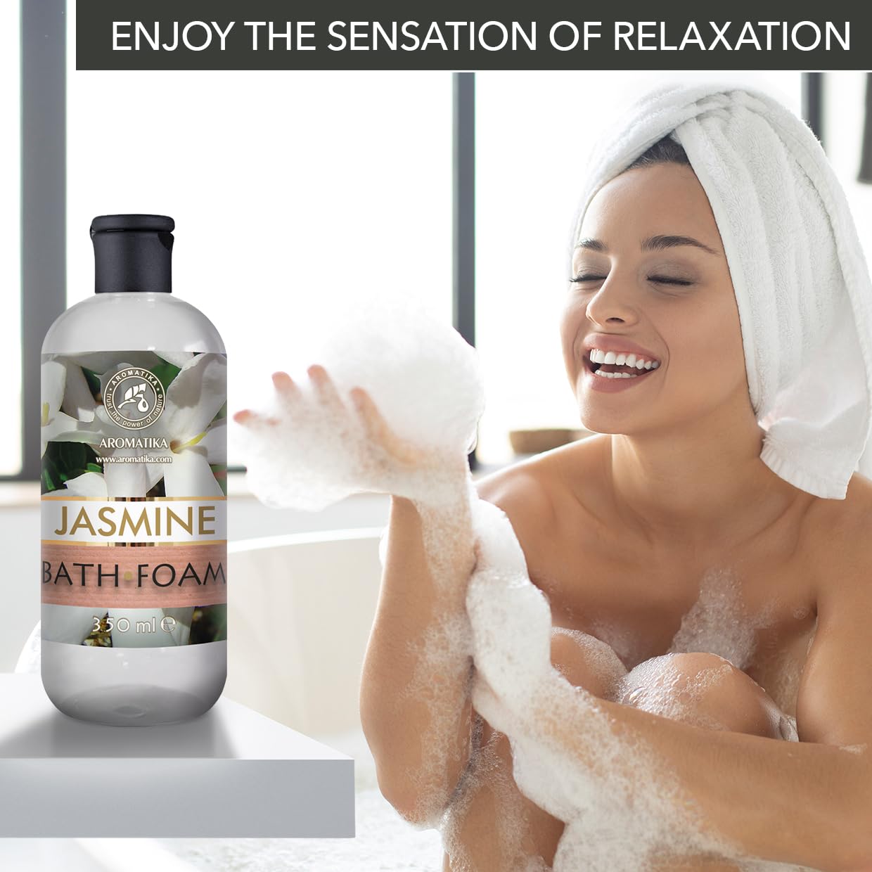 Espuma Baño Set Vainilla & Jazmín & Monoi de Tahiti 3x350ml - Cuidado del Cuerpo - Relajación - Fragancia Exótica - Aromaterapia - Spa - Baños de Burbujas - Belleza