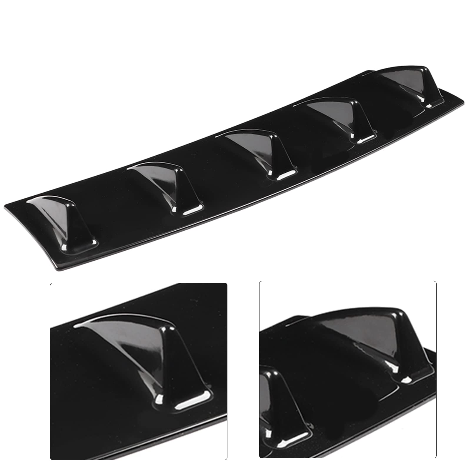 diffusore sottoparaurti universale auto + Diffusore pinna di squalo Diffusore universale per paraurti posteriore per auto Telaio spoiler per alette di squalo(M)