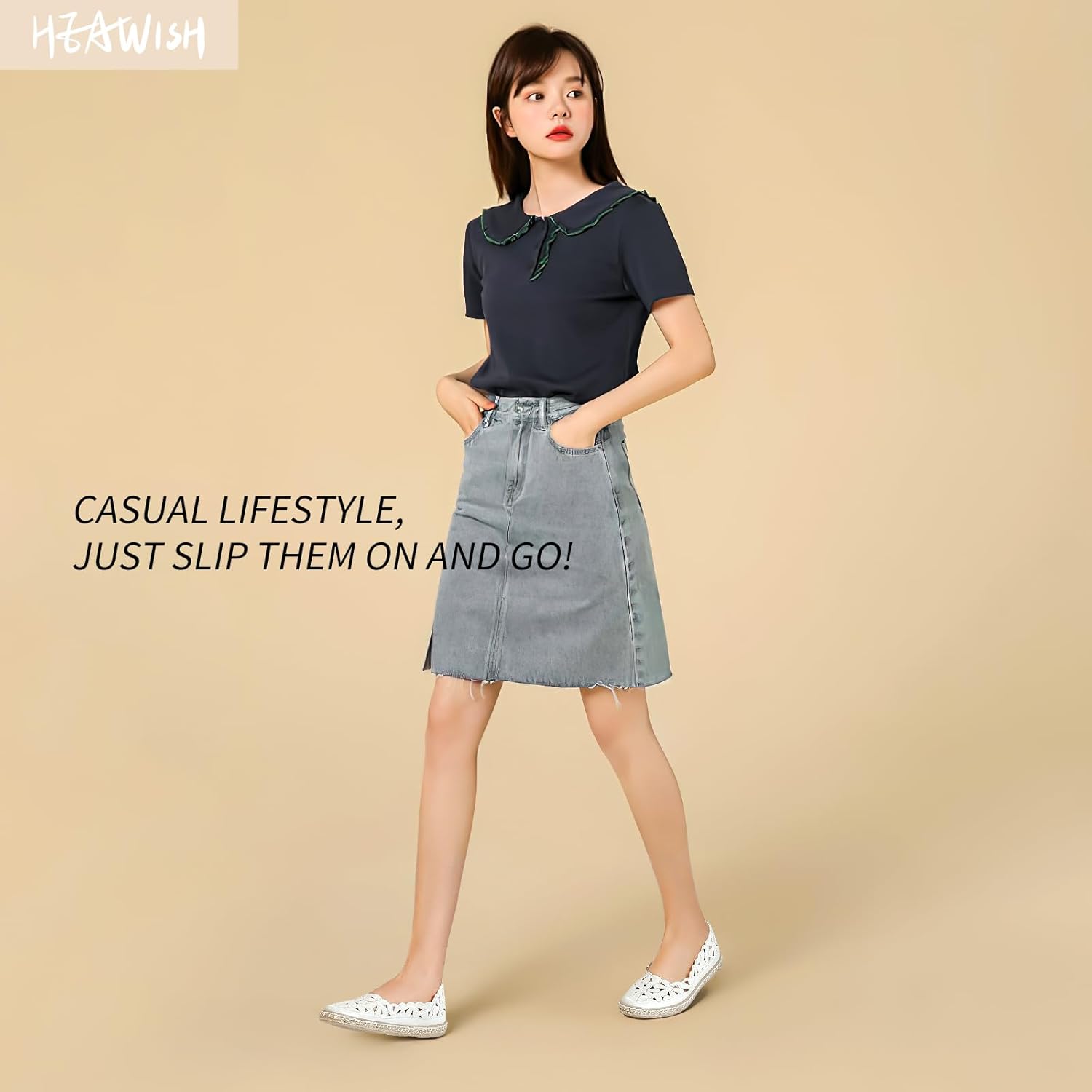 HEAWISH Women’s Ballet Flat Daisy Round Toe Dress Shoes Casual Slip On Rope Loafer - Image 6