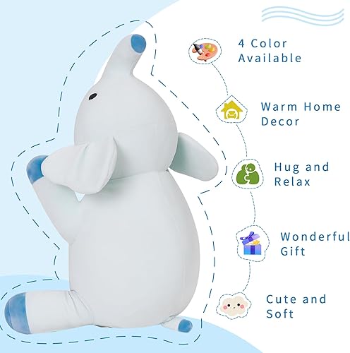 Miniatura 10 de OurHonor Animales de peluche con peso, 4 libras, almohada gigante de koala de 22 pulgadas, juguete de peluche suave, regalo para adultos, niños y