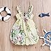 Baby Girl Toddler Dresses Cute Flower Print Sleeveless Strap Summer Sundress Clothes Outfits (Green, 6-12 Months)