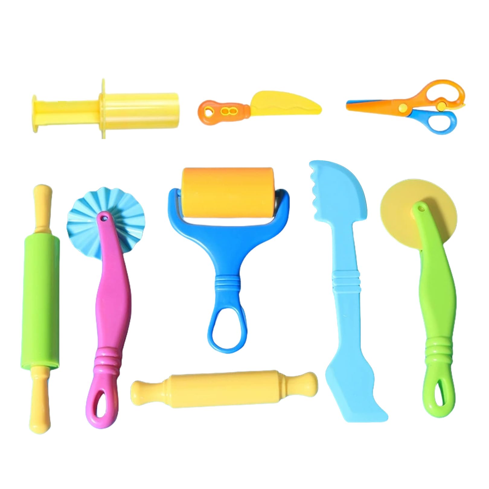 9 Piezas Moldes Plastilina,Herramientas Plastilina Tijeras Rodillo,Niños Set Juego de Plastilina para 2 3 4 5 6 Años,Accesorios Play Dough Para Plasticina Kit Juegos para Niños Y Niñas de Aulas Regalo
