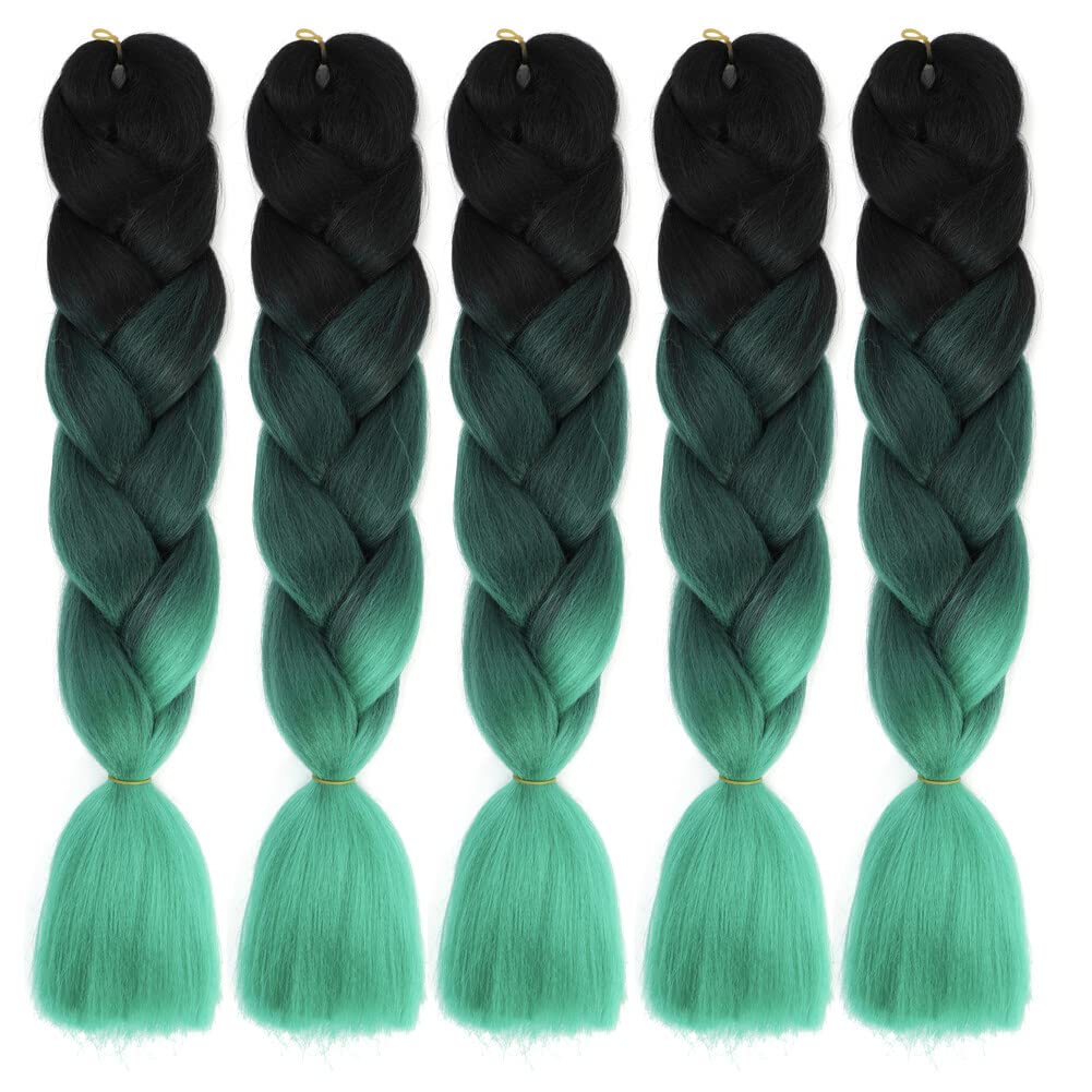 5 Stück Jumbo Braids Extensions – 120 Cm Kunsthaar Zum Einflechten, Ombre Twist Zöpfe, Synthetisch (Crochet Hair)