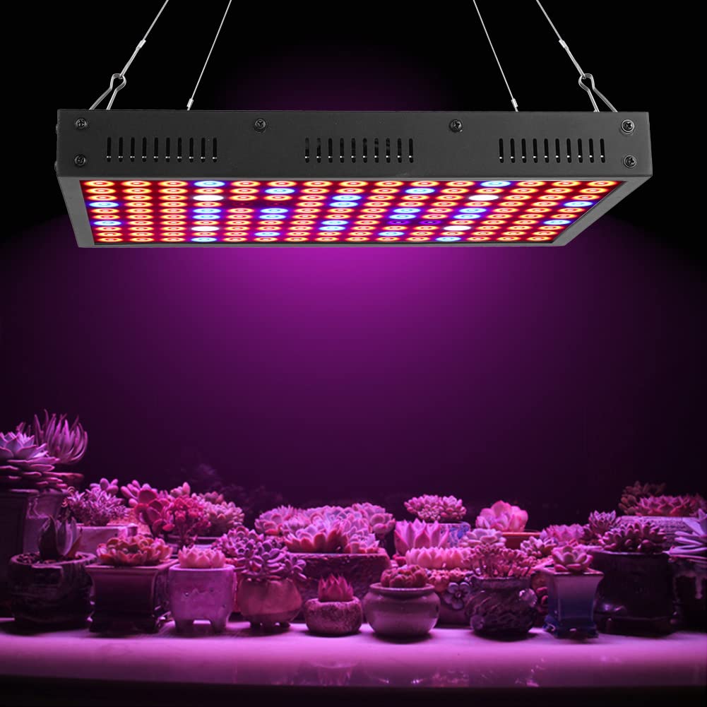 Haofy Luz LED de Cultivo de 1200W, Lámpara de Relleno de Luz Solar de Espectro Completo para Plantas de Interior de Invernadero, Flores Vegetales con Ventiladores Duales, 150 Uds. (Enchufe de la UE)