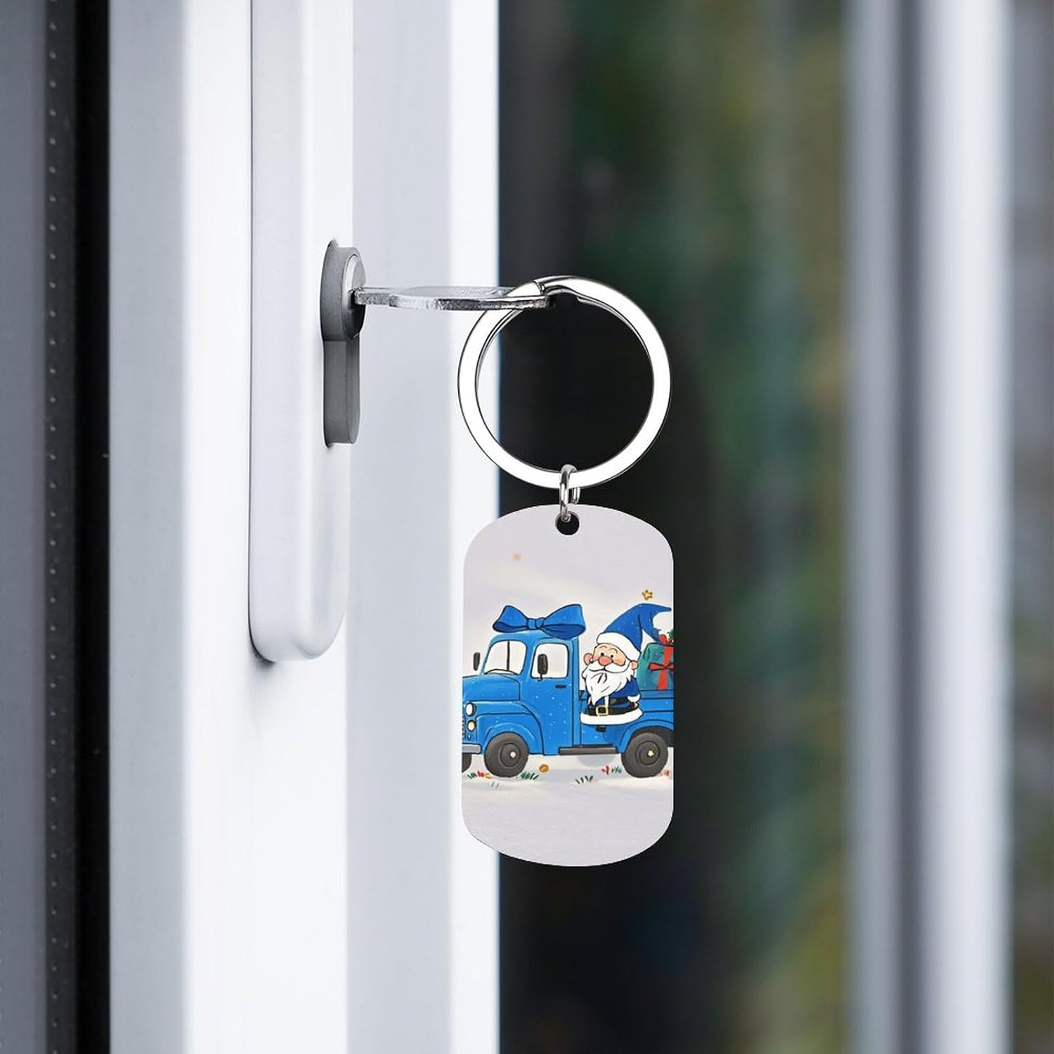 Metal Keychain Clip Trucks Delivering Gifts Printed Key Chain Swivel Clasp Key Hooks Key Chain Rings Key Tag Keychain Supplies for Pet Collars Bag Accessories image 5