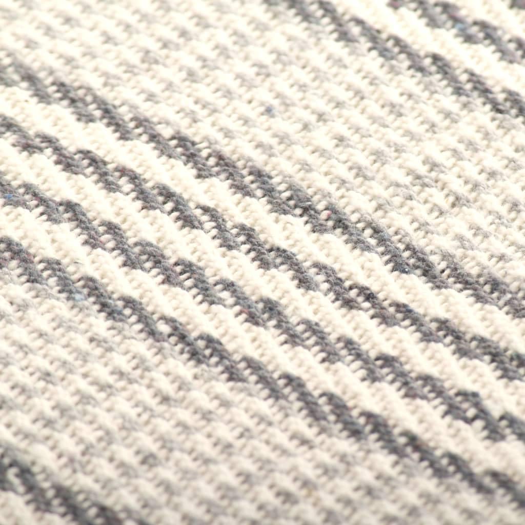 Manta de algodón a rayas grises y blancas, 220 x 250 cm, manta a cuadros, transpirable, suave, para sofá, cama, salón, camping, invierno y verano