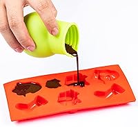 Vista 7 de 6 piezas de olla de silicona para derretir chocolate, salsa de mantequilla, leche y microondas, herramienta de vertido para hornear