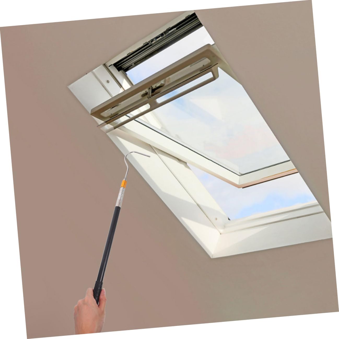 NUOBESTY 3 Pcs Loft Ladder Pull Down Hooks Telescopic Rv Awning Pull Down Rod Kit with Extension Pole for Camper and Home Window Accessory