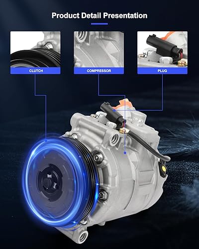 Miniatura 58 de ECCPP Compresor de CA 2001-2006 apto para Hyundai Santa Fe 2.7L Compresor de CA de enfriamiento rápido con embrague