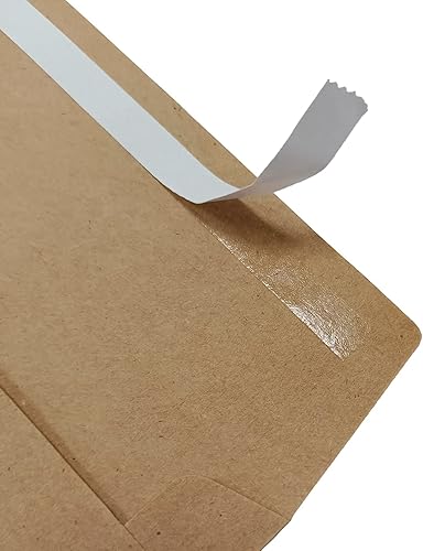 Miniatura 6 de Sobres de invitación A7 de papel kraft marrón A7, paquete de 100 sobres de 5.25 x 7.25 pulgadas, autoadhesivos rápidos, para bodas, graduaciones,