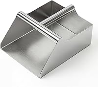 XIHLZYEH 304 Stainless Steel Grain Scoop - Heavy Duty 8" Wide Feed Shovel for Livestock, Pet Food, Bird Seed & Dustpan Cleanup