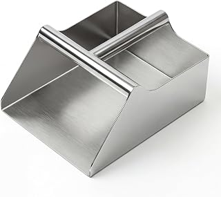 XIHLZYEH 304 Stainless Steel Grain Scoop - Heavy Duty 8" Wide Feed Shovel for Livestock, Pet Food, Bird Seed & Dustpan Cleanup