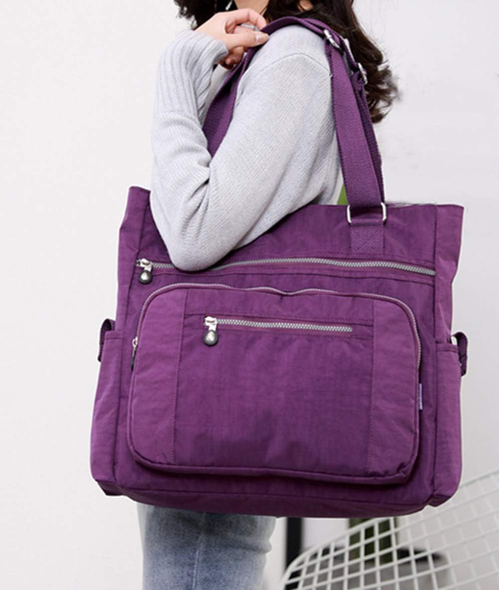 Multi-Pocket Shoulder Bag Nylon Tote Bag Large-Capacity Lightweight Travel Bags Handbag For Women