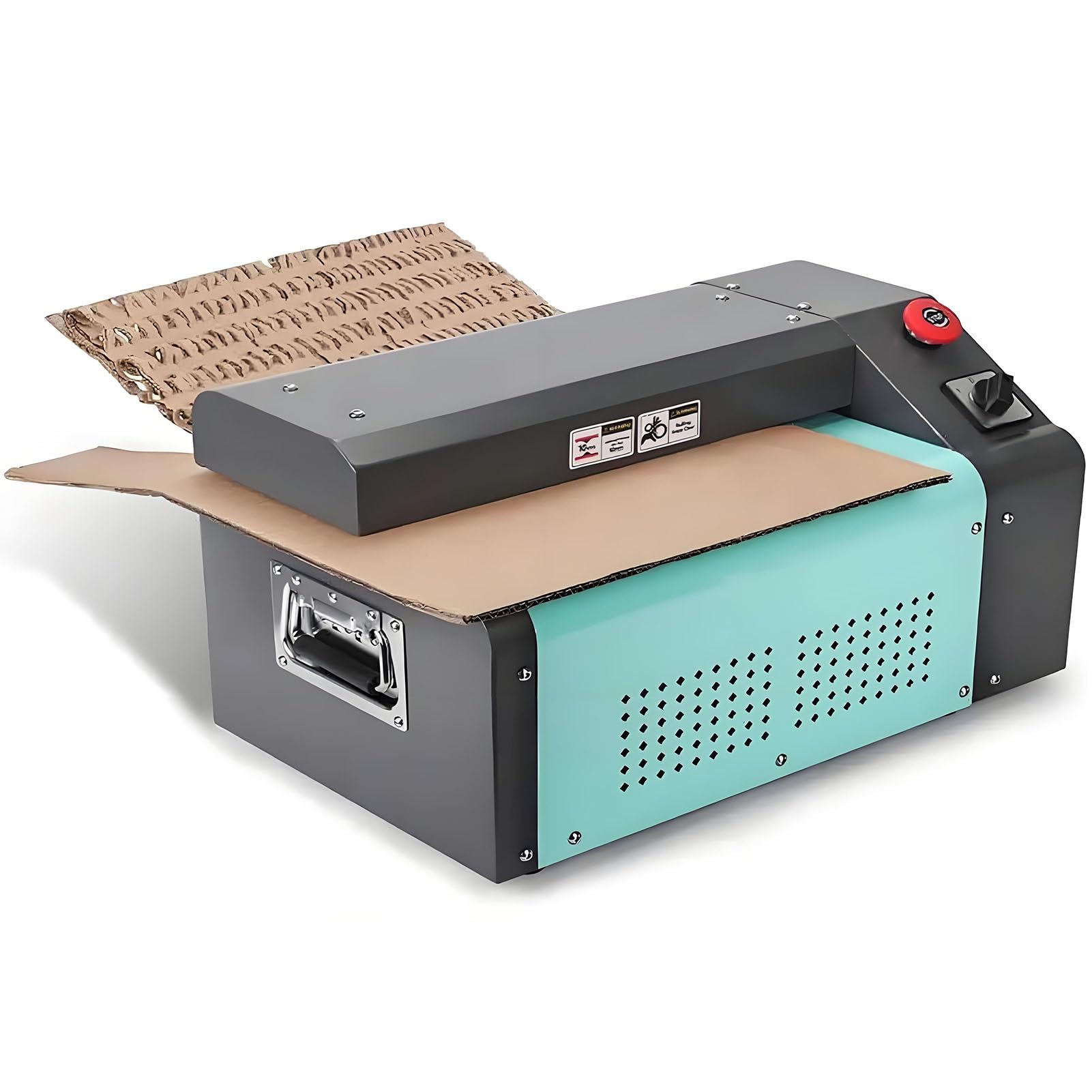 SHENGSHIYU Recyclable Cardboard Cutting Shredder Machine Used for Packaging Bubble Wrap,350mm Cutting Width,370W Corrugated Cardboard 350mm Cutting Width,Cutter with Pull-Out Scrap Drawer