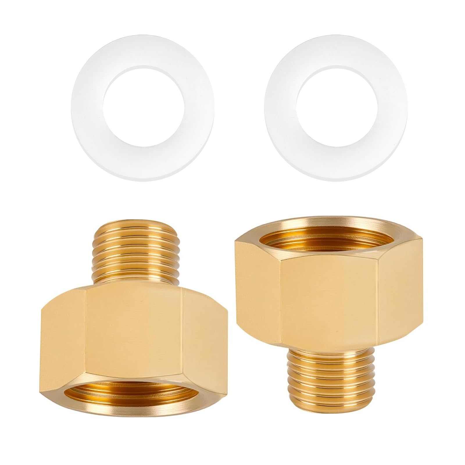 Hooshing Adattatore Raccordo Filettato Femmina-Maschio 1/2 X 1/2 Pollice – Ottone Massiccio 100mm
