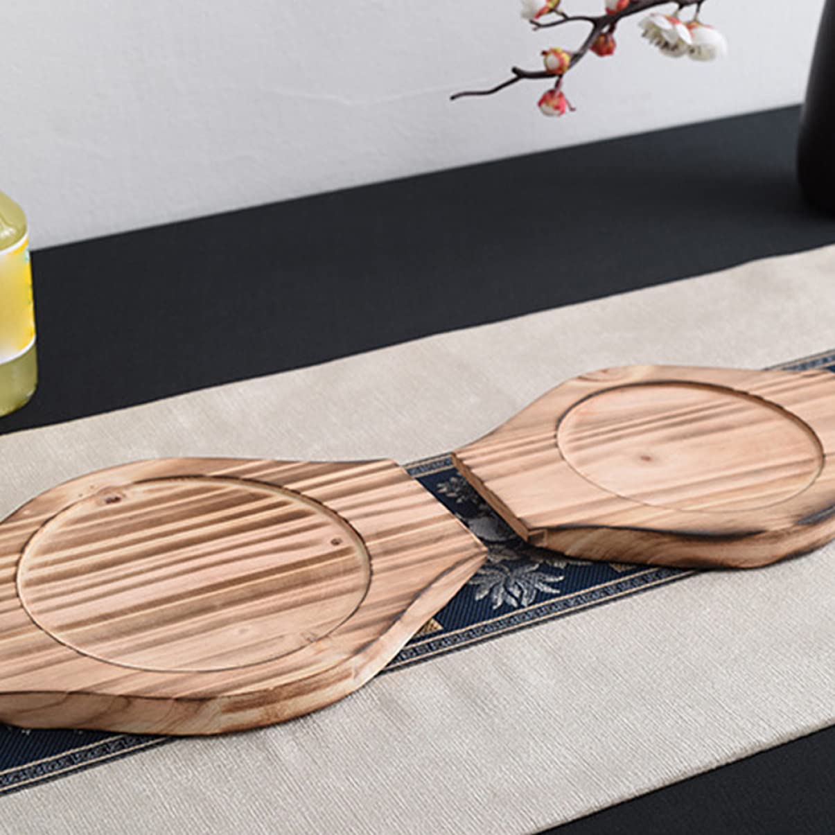 Dolsot Topfuntersetzer aus Stein, hitzebeständig, isoliert, für Blumentöpfe, Bibimbap, Schale, Untersetzer, Holz, 10 Stück