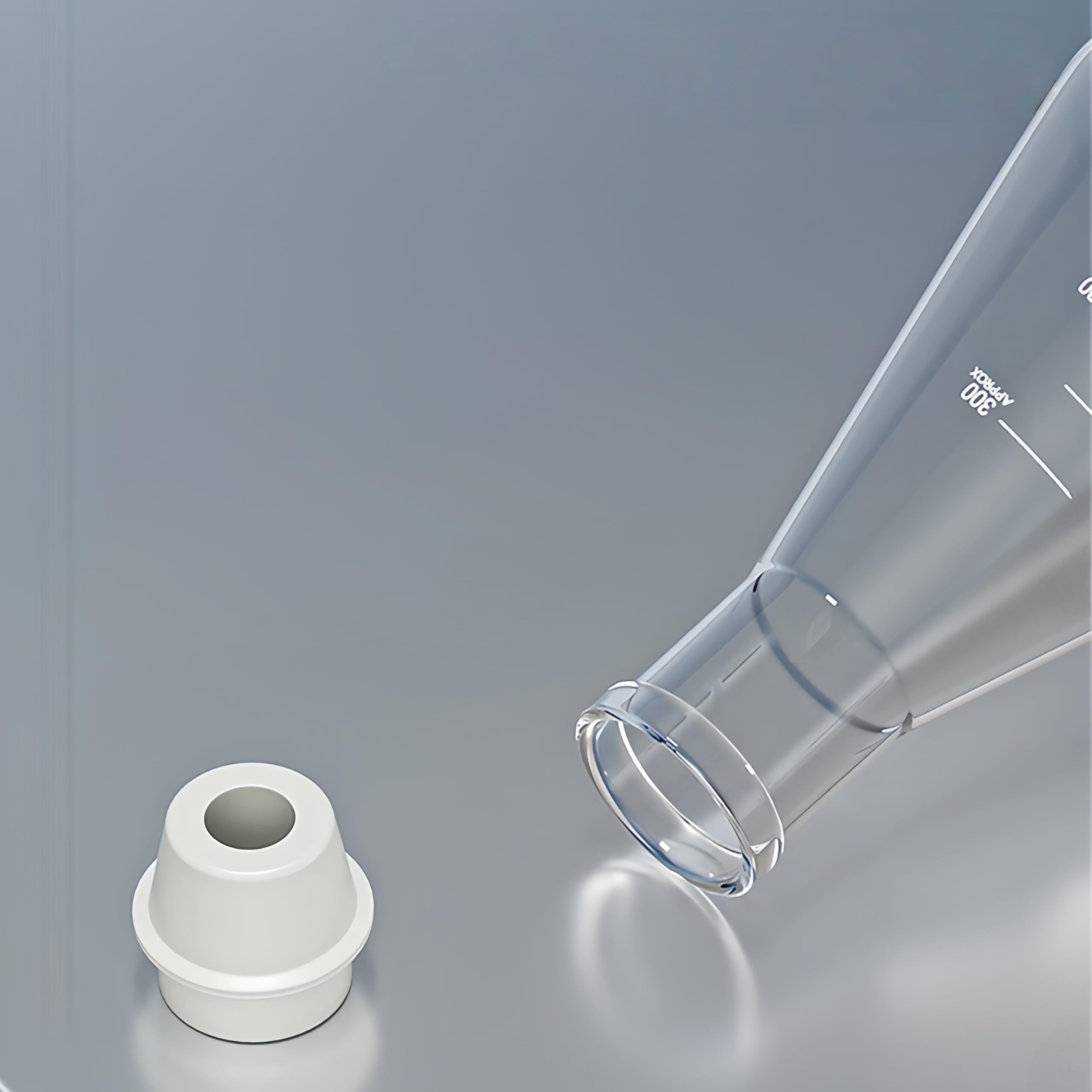 VIDOO 3.3 Borosilikatglas Labor Erlenmeyerkolben mit Verschlussstopfen, Hitzebeständiger Graduierter Messkolben für Labor und Chemie, A 5000ml