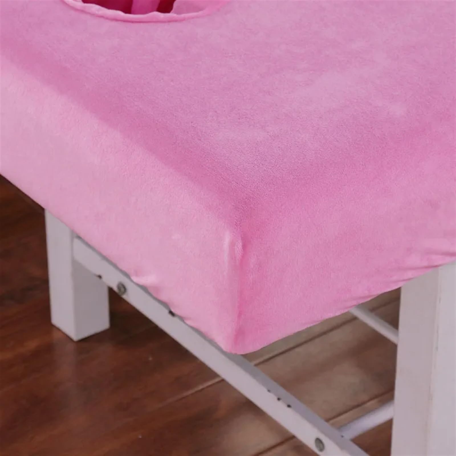 Funda Camilla Masaje Funda de Cama Gruesa de Terciopelo de Cristal, Funda de Cama de Belleza, Funda de Cama de Masaje for Hospital, Hotel, salón de Belleza(Rose,190X80CM)