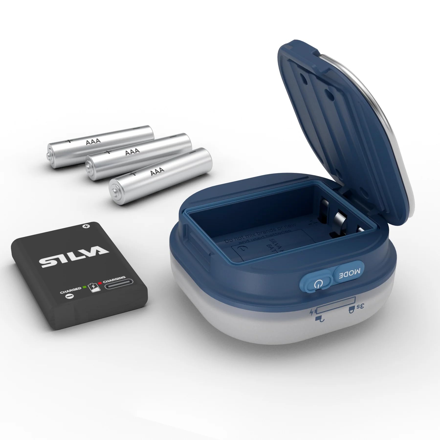 Silva Lanterna da campeggio ricaricabile USB-C – Luce per tenda ricaricabile – 350 lumen e 4 livelli di luminosità – Luce bianca e calda – Durata di combustione 156 ore – Luce da campeggio