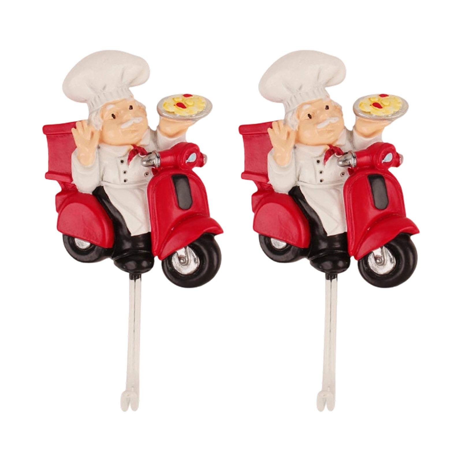 ZEPFJHE Resin Chefs Designs Wall Hooks Easy Installation Strong Sticky Utility Hangers for Renters and Homes Multi Purpose Wall Fasteners